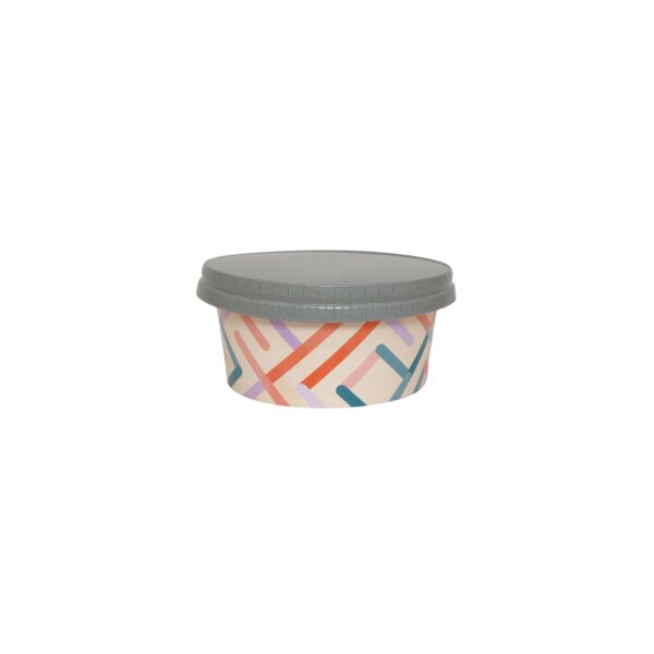 250ml bowl premium peach with paper lid