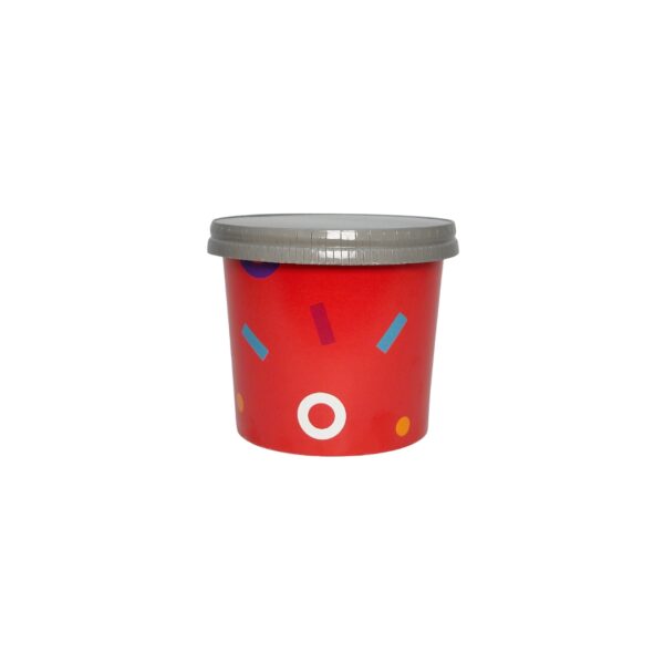 750ml bowl premium red with paper lid