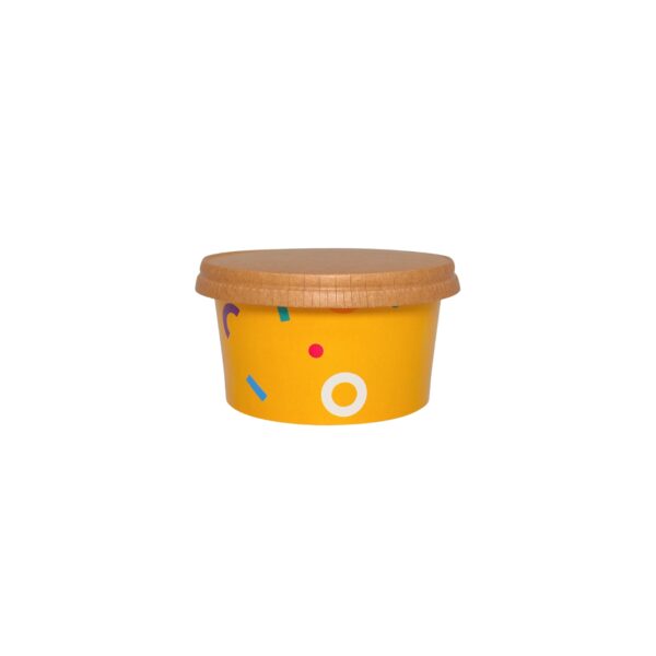 450ml bowl premium yellow with kraft lid
