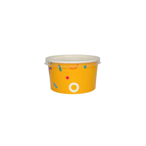 450ml bowl premium yellow with plastic lid