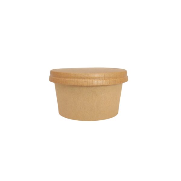 Bowl 450 ml Kraft - Surieco 450ml bowl kraft with kraft lid