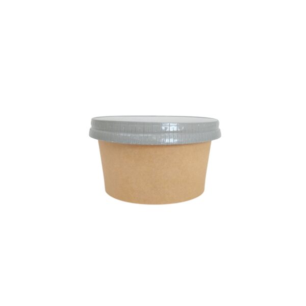 Bowl 450 ml Kraft - Surieco 450ml bowl kraft with paper lid