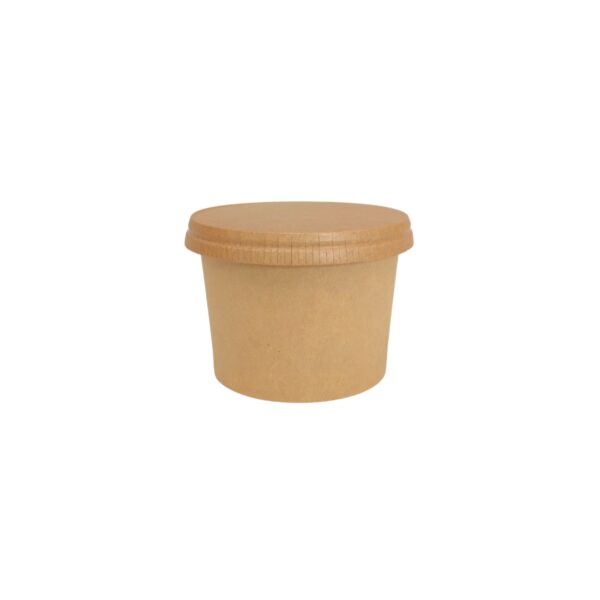 Bowl 600 ml Kraft - Surieco 600ml bowl kraft with kraft lid