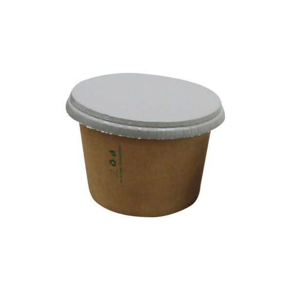 surieco bowl 600 ml kraft with gray lid