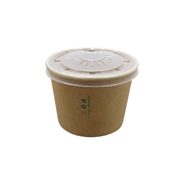 surieco bowl 600 ml kraft with plastic lid